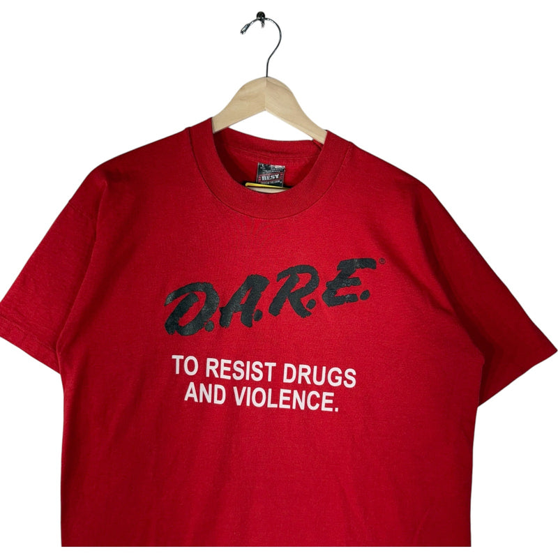 Vintage D.A.R.E. To Resist Drugs & Violence Spellout Tee