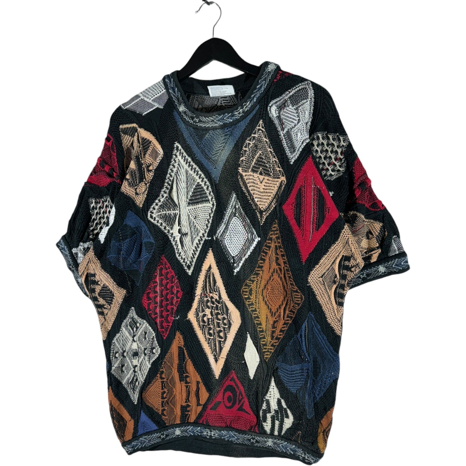 Vintage Coogi 3D Knit Short Sleeve Sweater