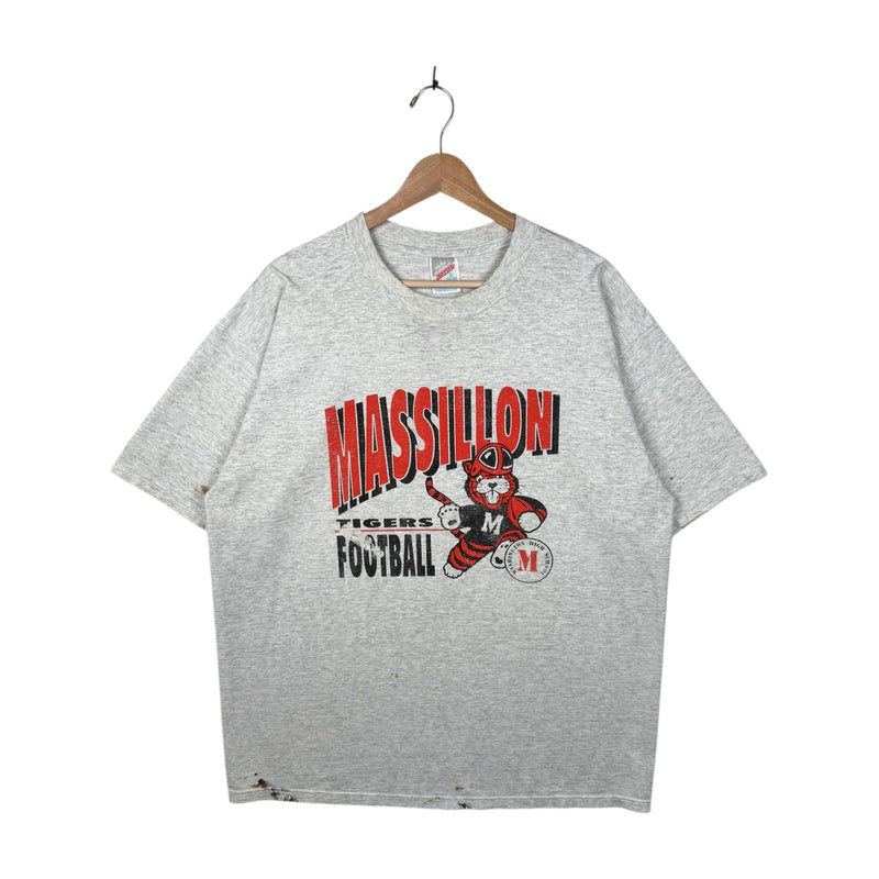 Vintage Massillon Tigers Football Mascot Graphic T-Shirt