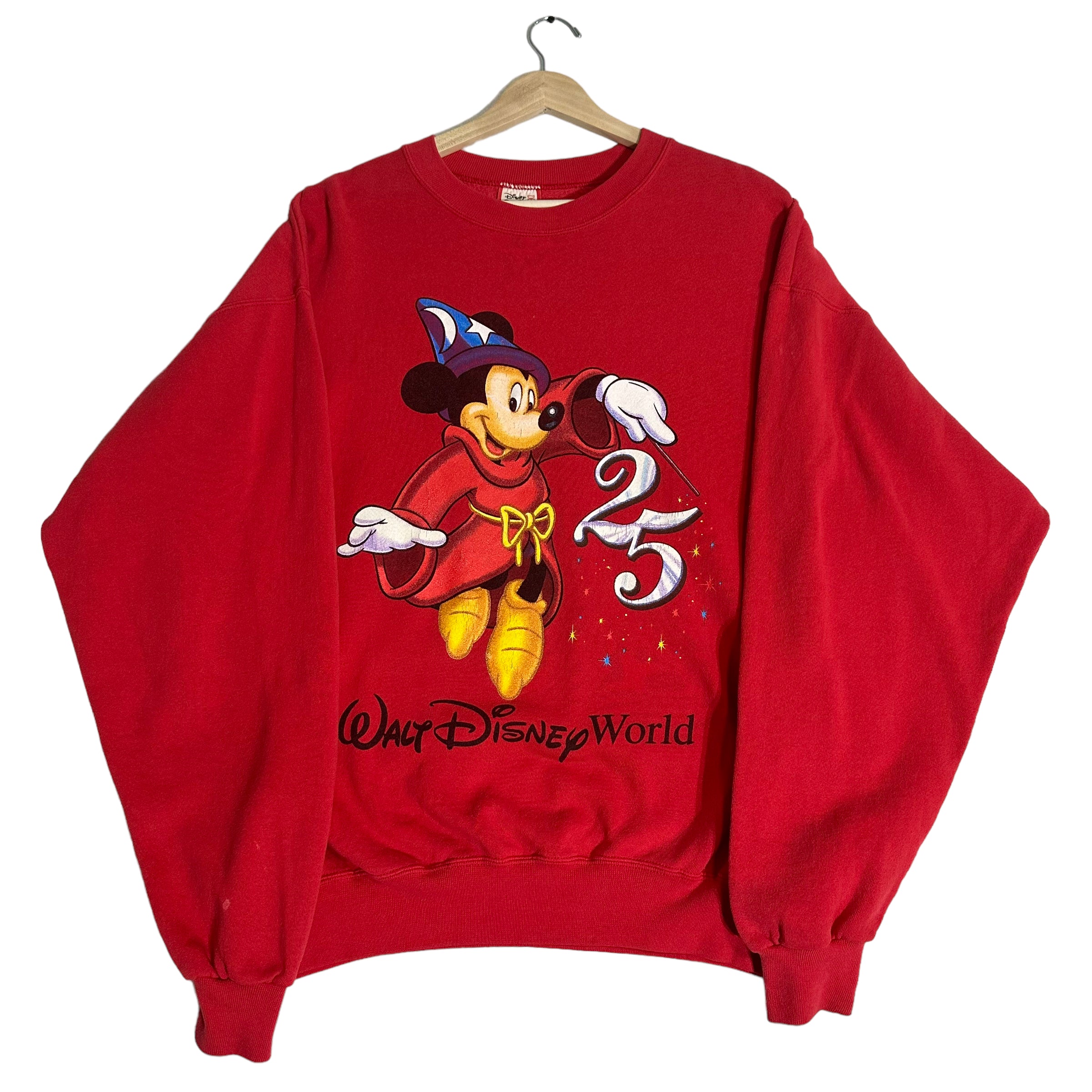 Vintage Disney Wizard Mickey 25 Year Anniversary Crewneck