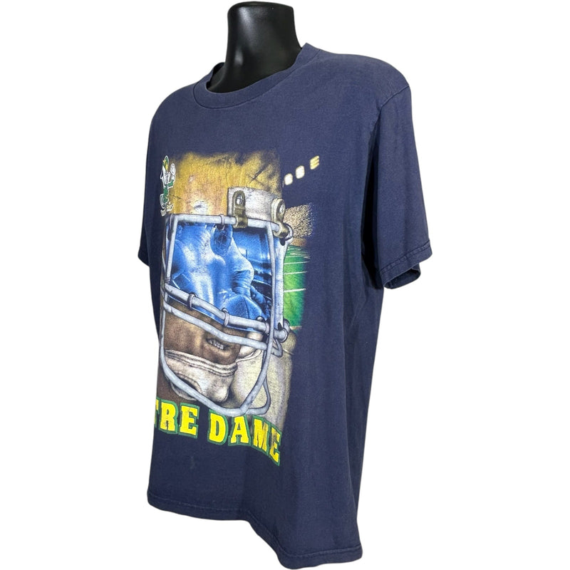 Vintage Nutmeg University of Notre Dame Football Face Mask Tee