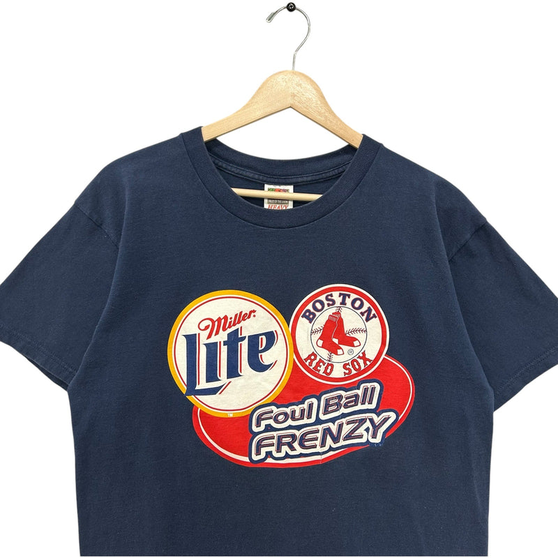 Vintage Boston Red Sox Miller Lite Foul Ball Frenzy Promo MLB Tee