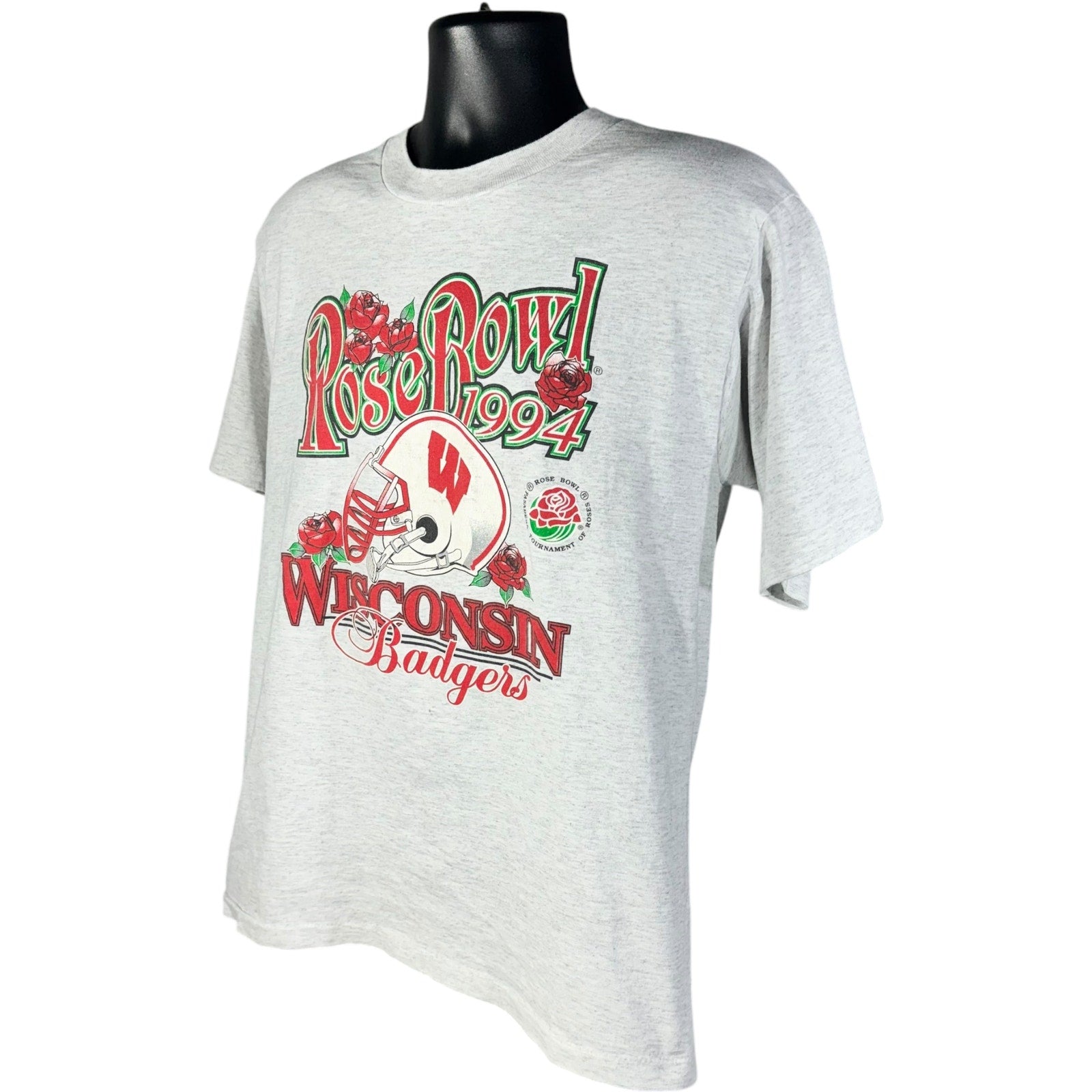 Vintage University Of Wisconsin Badgers Rose Bowl Tee 1994