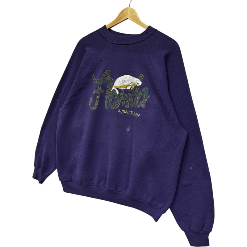 Vintage Florida Manatee Spellout Crewneck