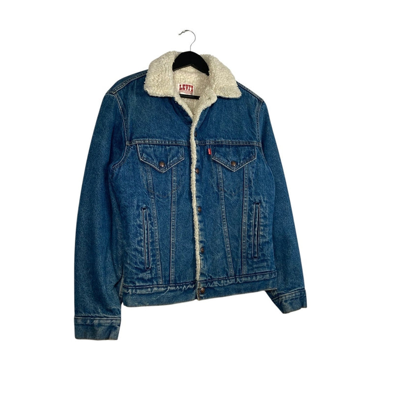 Vintage Levis Sherpa Lined Denim Trucker Jacket Medium