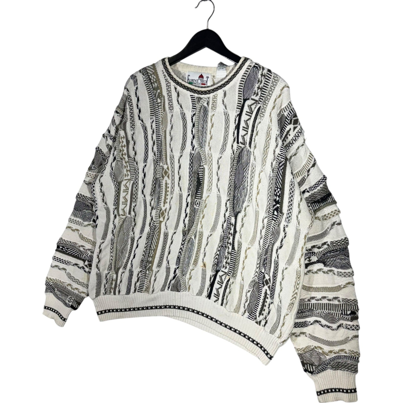 Vintage Florence Tricot Coogi Style 3D Knit Sweater