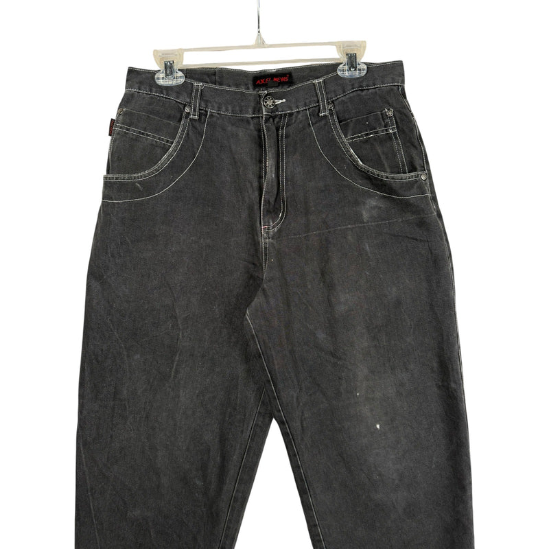 Vintage Axel News Baggy Bulldog Graphic Denim Jeans 32