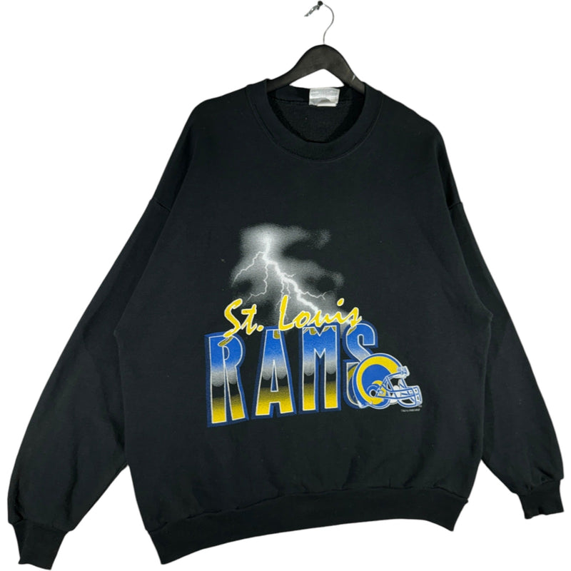 Vintage St. Louis Rams Lightning Graphic NFL Crewneck 90s