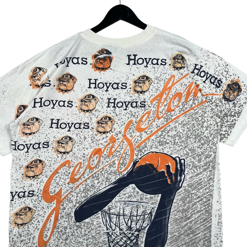 Vintage Georgetown University Hoyas Basketball AOP Tee