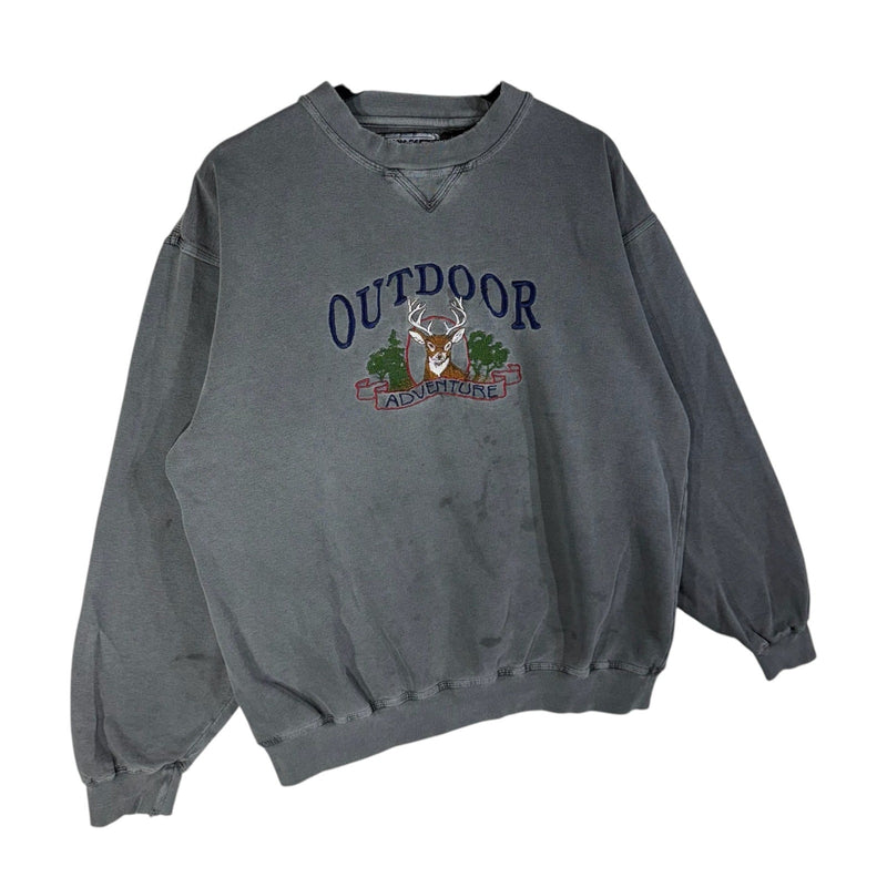 Vintage Outdoor Adventure Embroidered Nature Crewneck