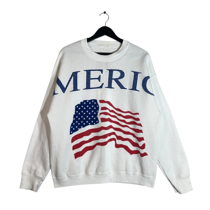 Vintage "America" Flag Crewneck L
