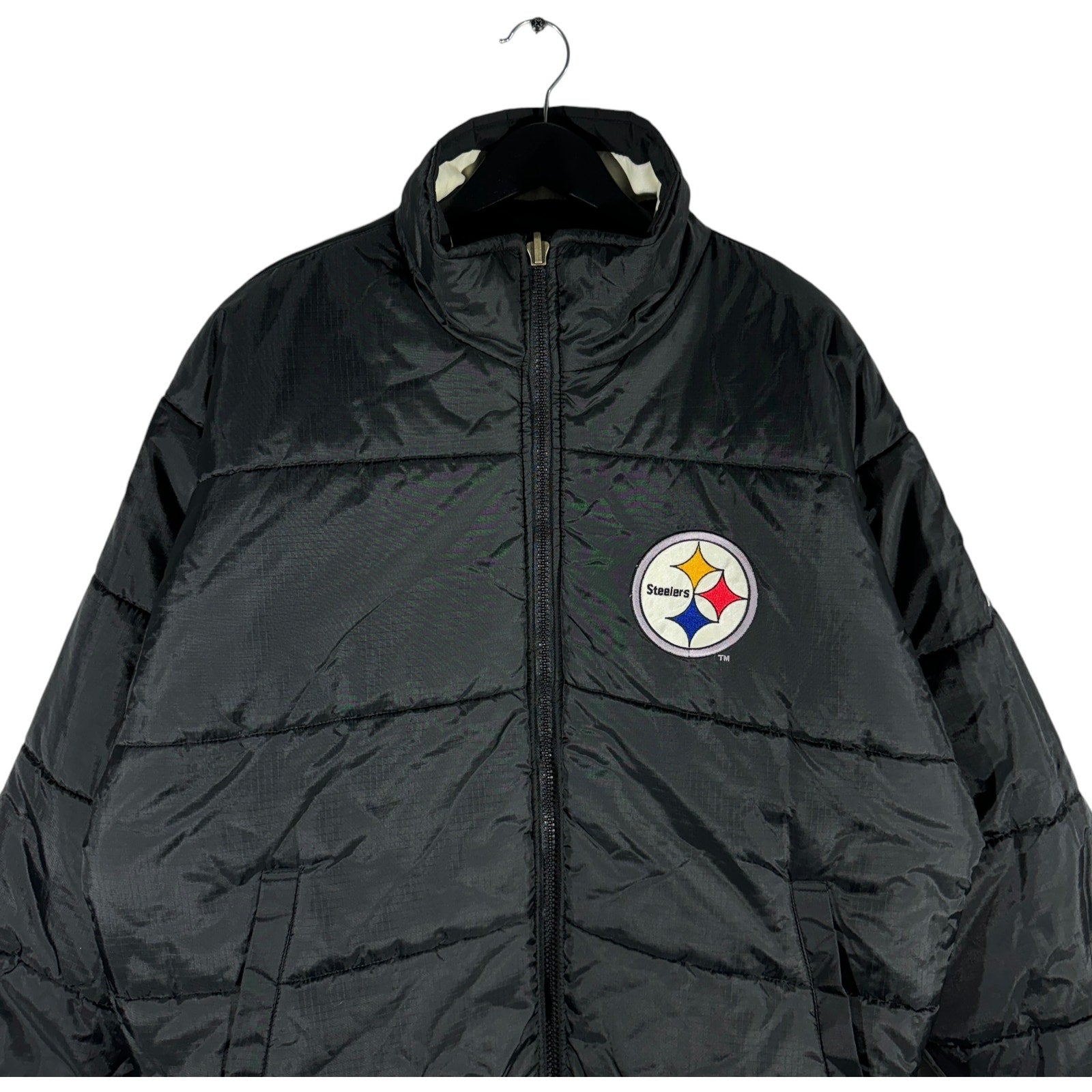 Vintage Pro Player Pittsburgh Steelers NFL Reversible Puffer Jacket