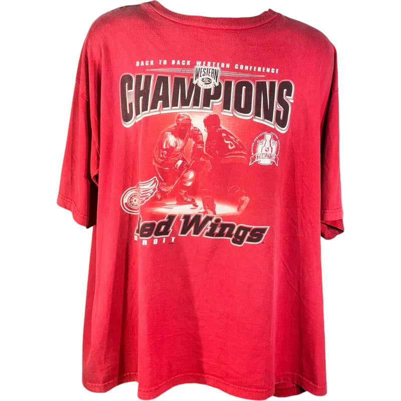 Vintage Detroit Red Wings Western Conference Champs NHL Tee 1998