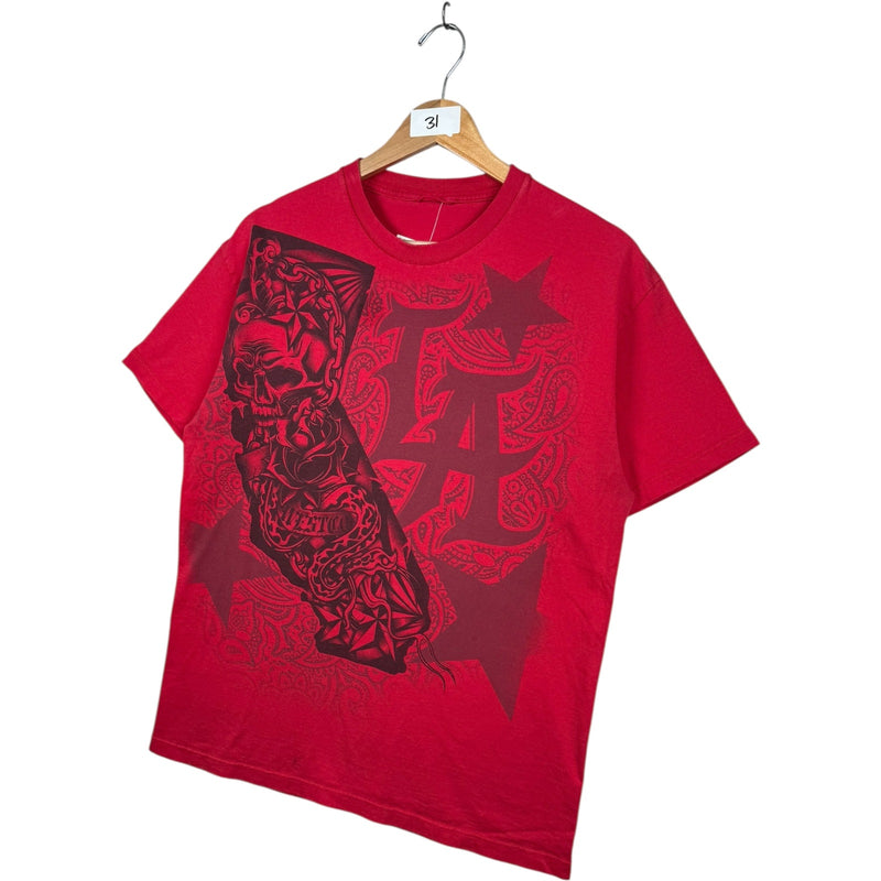 Vintage California LA Tattoo Skull T-Shirt