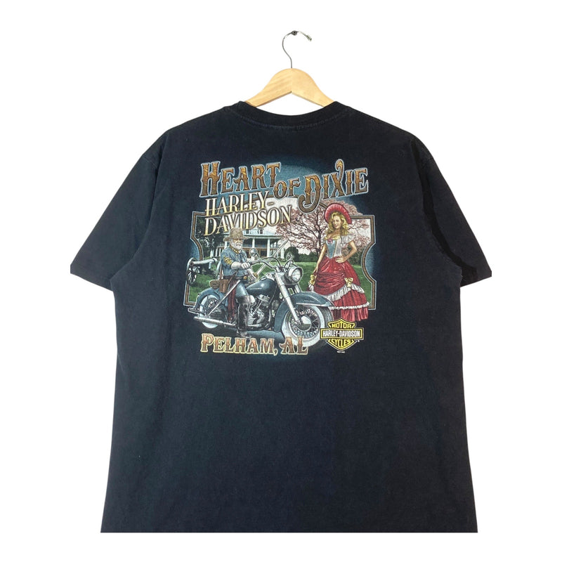 Vintage Harley Davidson Heart Of Dixie Crewneck T-Shirt