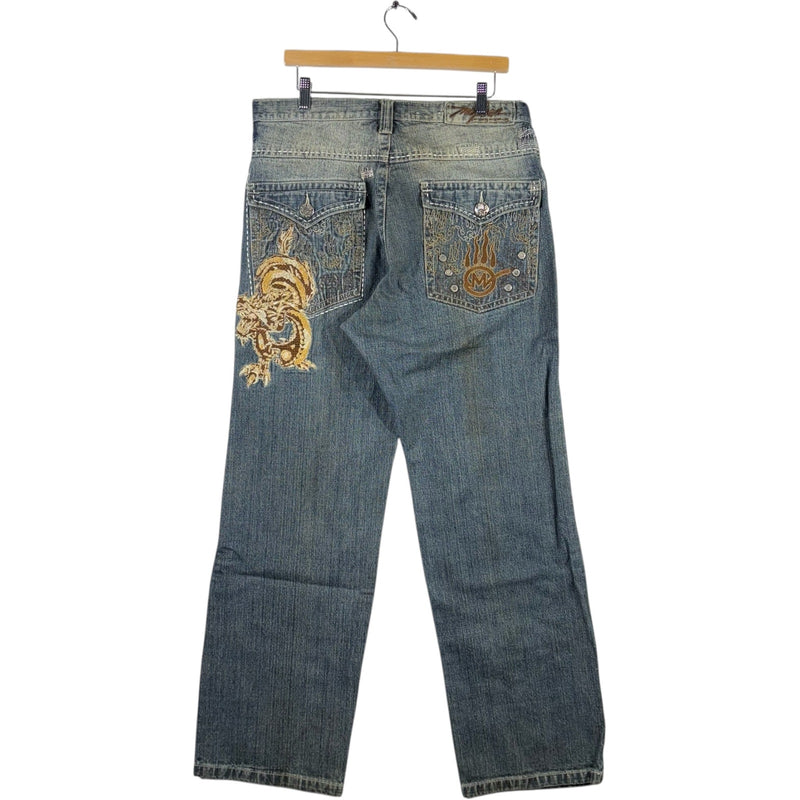 Y2K Miskeen Originals Straight Leg Denim Jeans 38