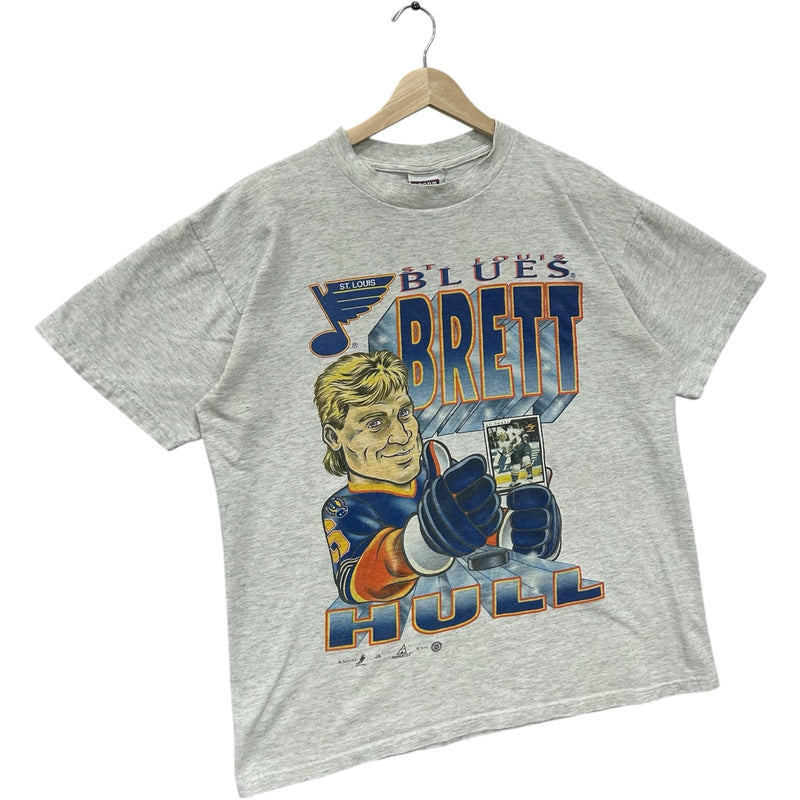 Vintage St. Louis Blues Brett Hull Caricature Tee