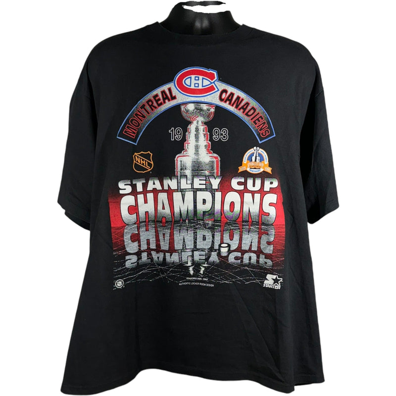 Vintage Starter Montreal Canadians Stanley Cup Champions NHL Tee 1993