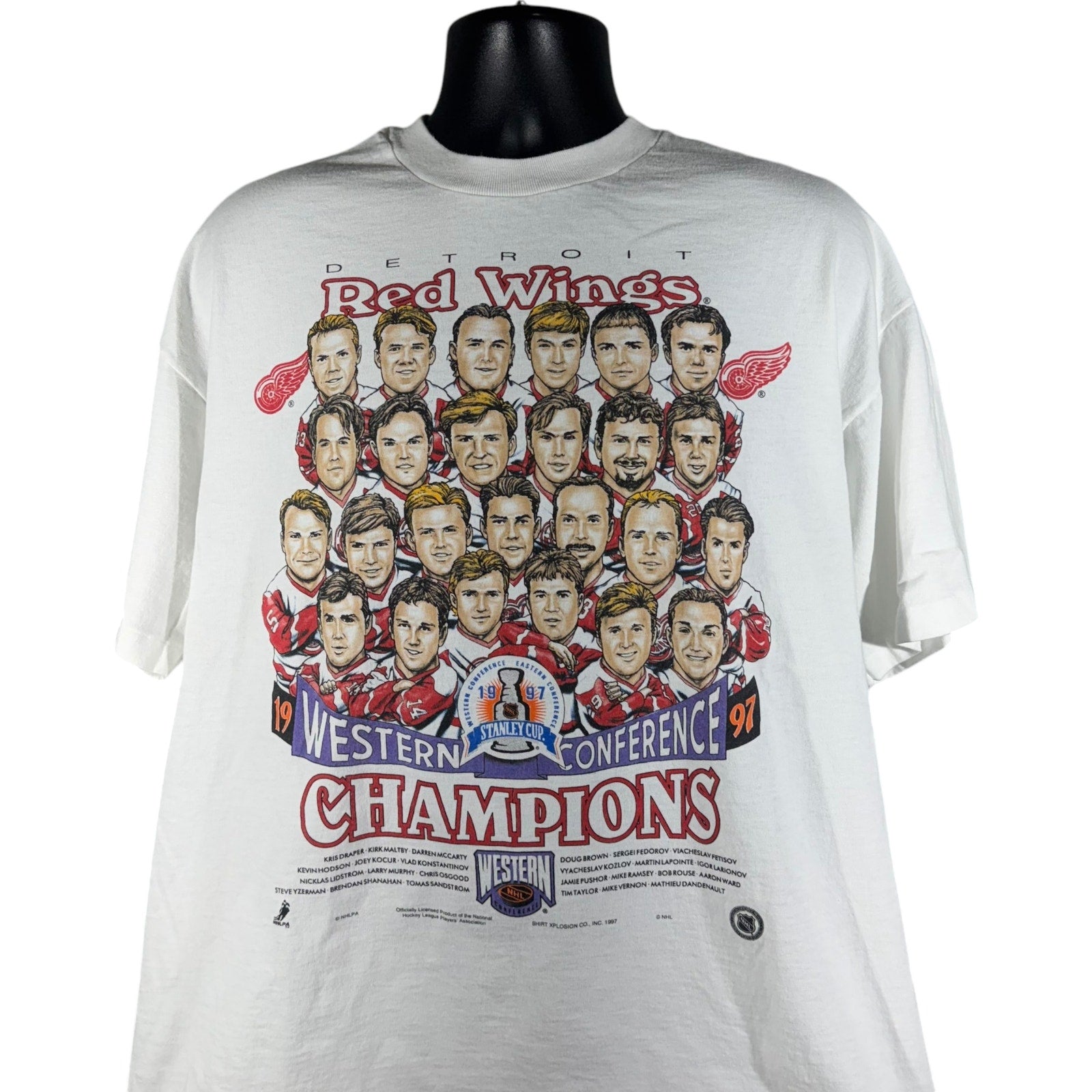 Vintage Detroit Red Wings Conference Champions NHL Tee 1997