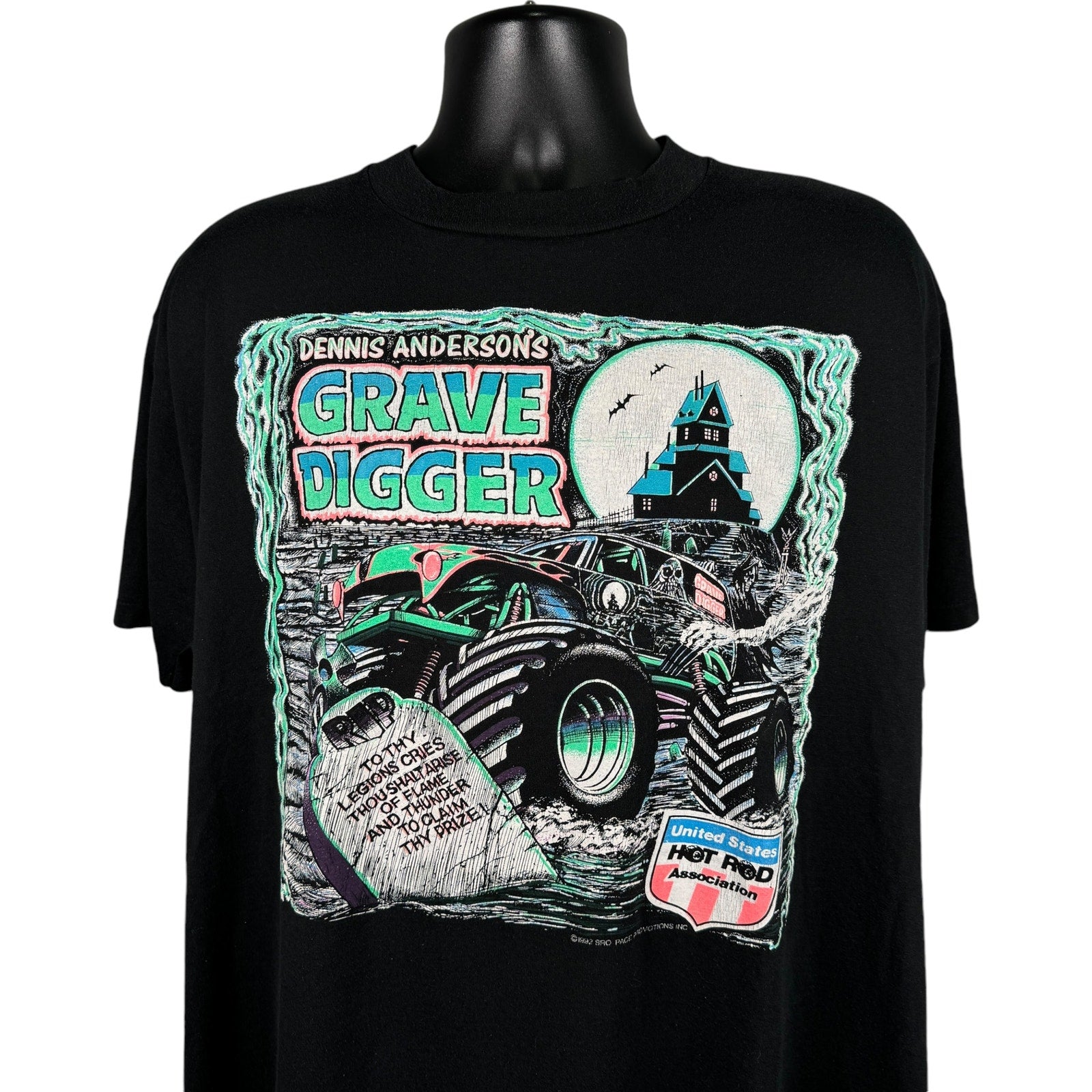 Vintage Dennis Anderson's Grave Digger Monster Truck Tee 90s