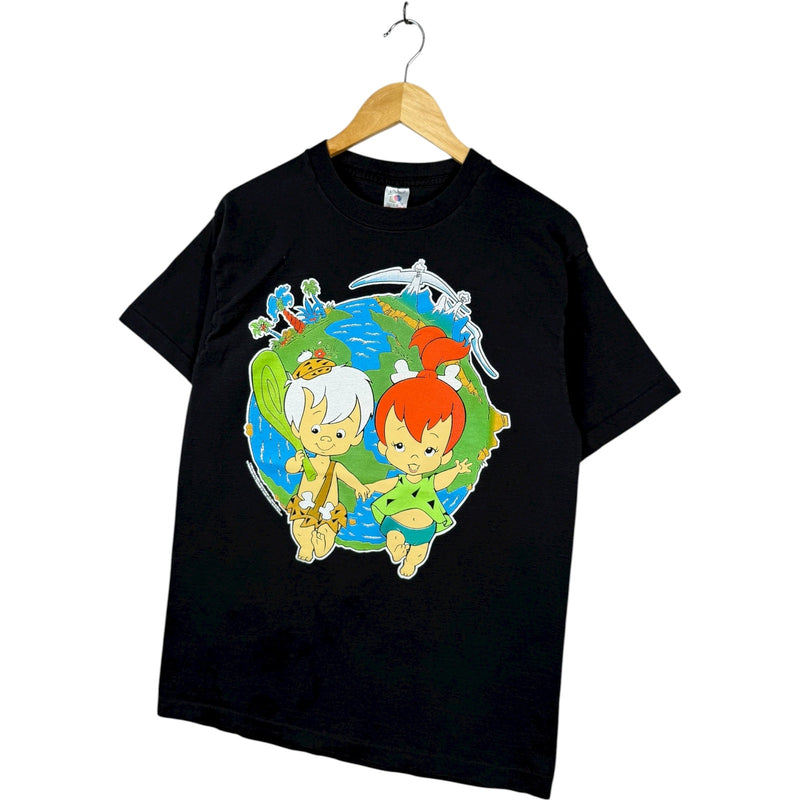 Vintage Pebbles & Bamm-Bamm Cartoon Graphic T-Shirt