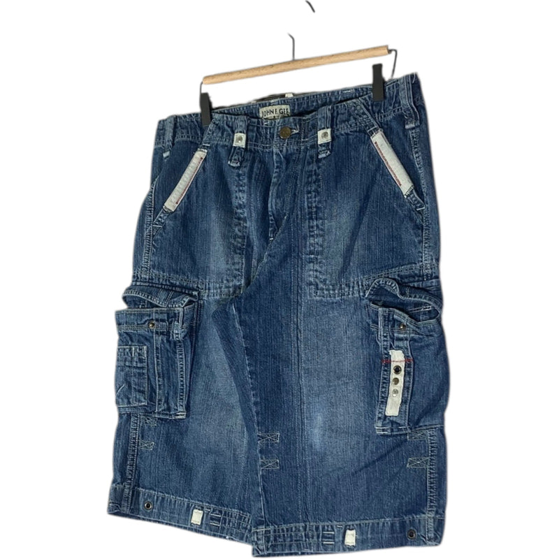 Vintage John F. Gee Cargo Pockets Denim Shorts 36