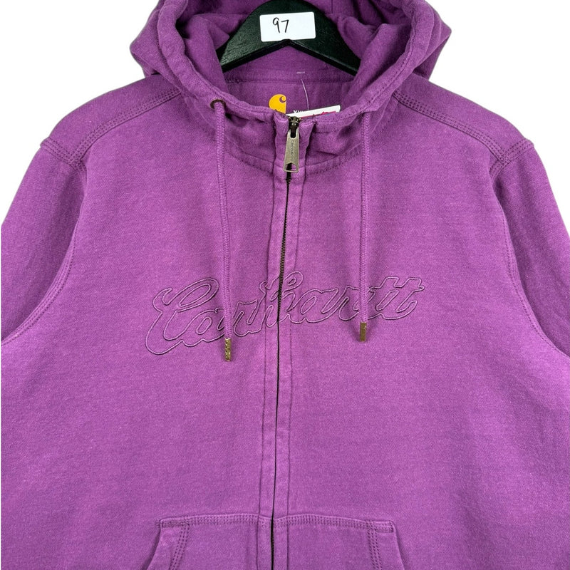 Vintage Carhartt Spellout Logo Full Zip Hoodie