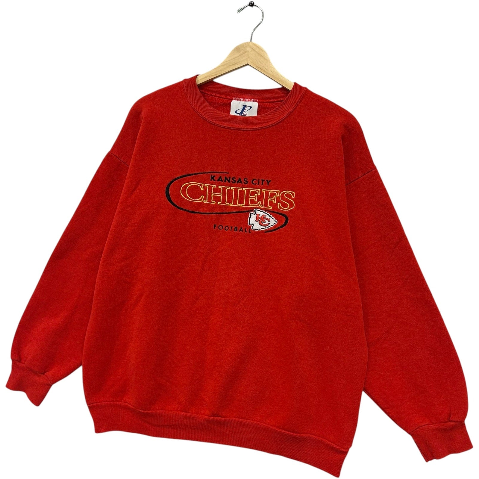 Vintage Logo Athletic Kansas City Chiefs Spellout NFL Crewneck