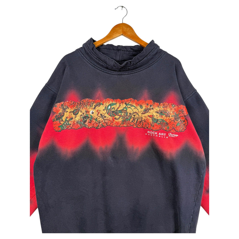 Vintage Rock Art In Churinga Australia Ombre Sweatshirt