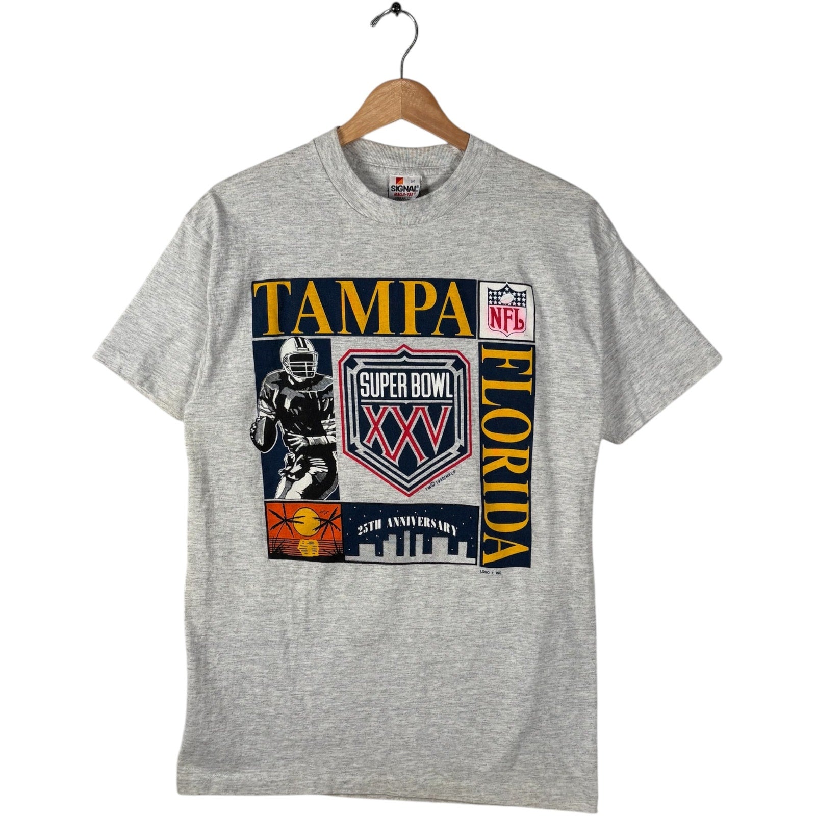 Vintage Super Bowl XXV Tampa Bay Commemorative NFL Tee