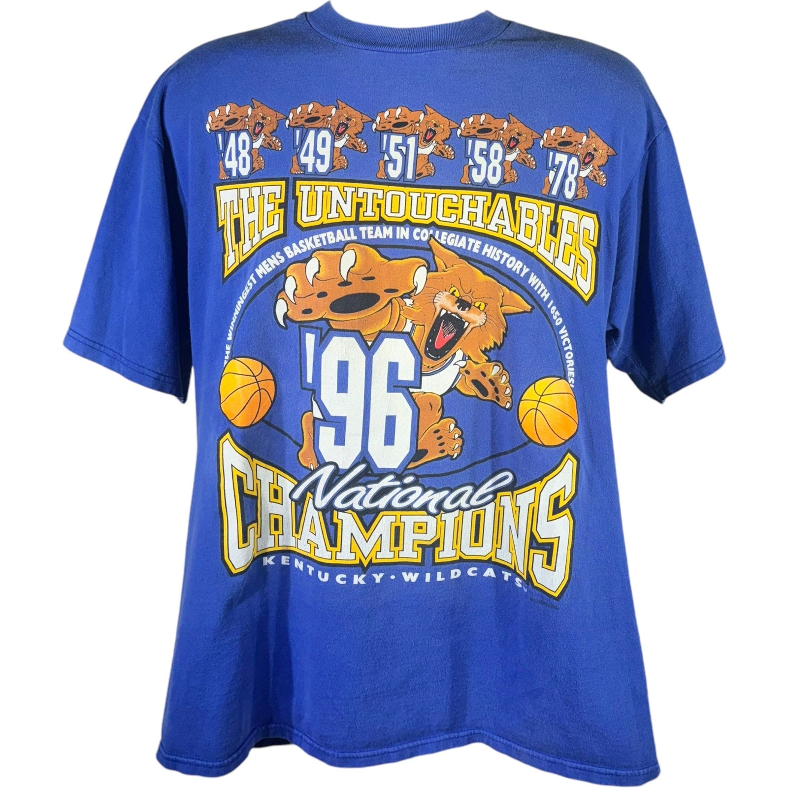 Vintage University of Kentucky Wildcats Basketball "The Untouchables" Tee 90s