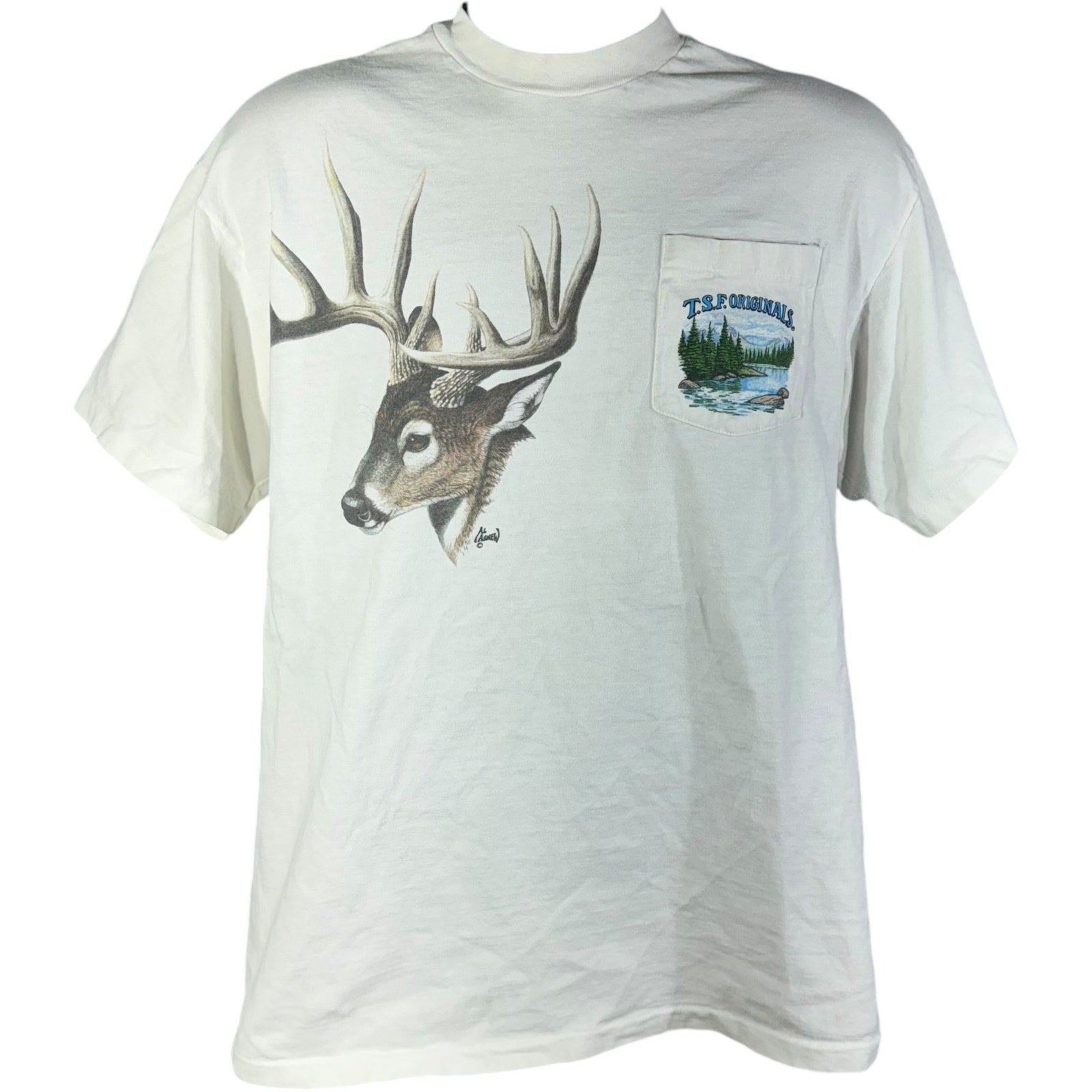 Vintage T.S.F. Originals Buck Nature Pocket Tee