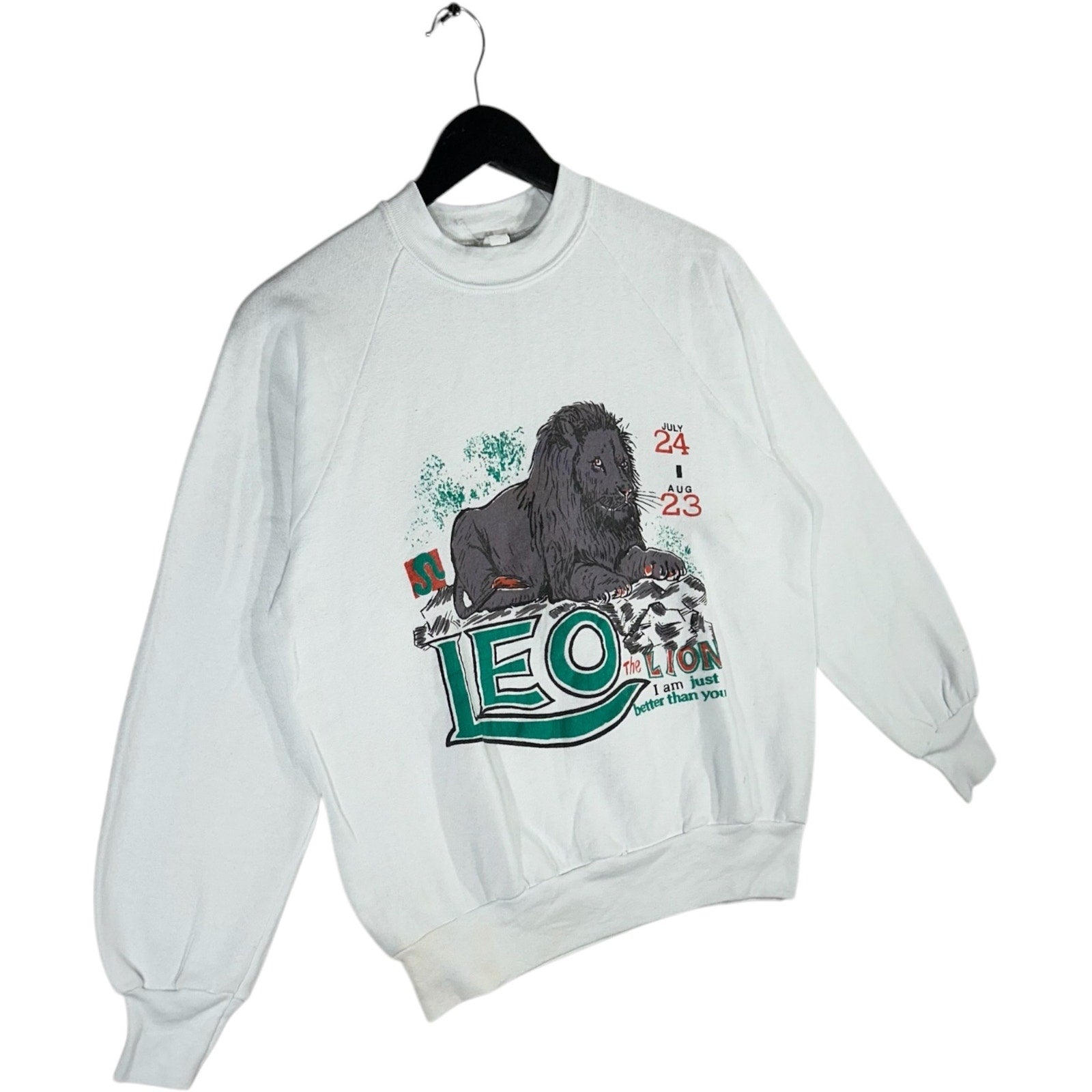 Vintage Leo Zodiac Sign Crewneck 90s