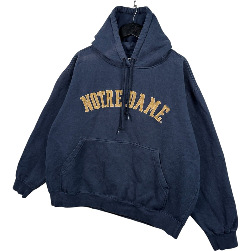 Vintage University Of Notre Dame Chest Spellout Hoodie