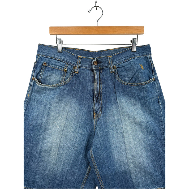 Vintage Straight Leg Bermuda Jean Denim Shorts 35