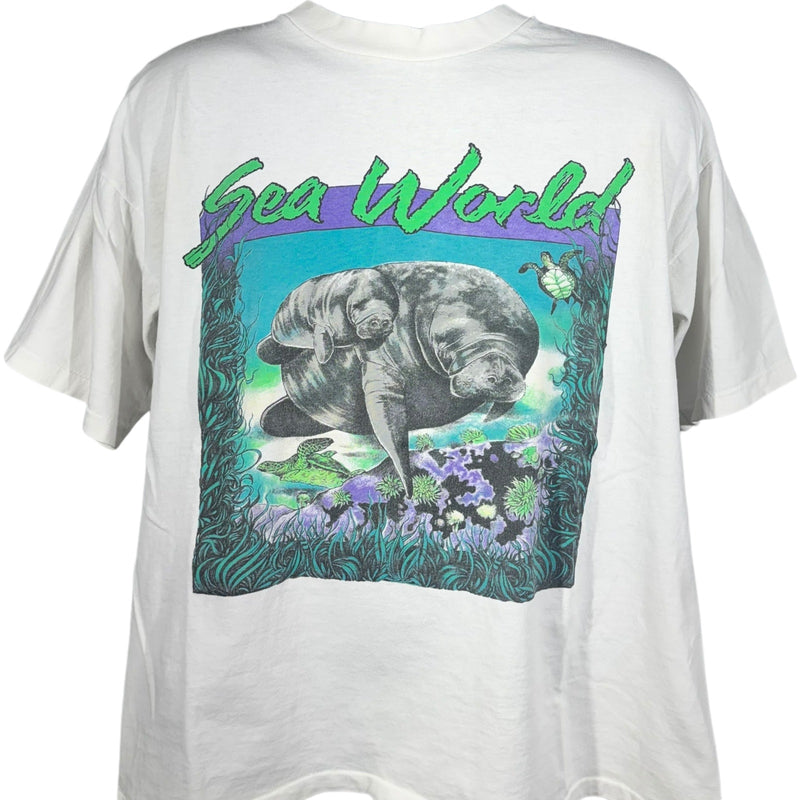 Vintage Manatee Sea World Souvenir Tee 90s