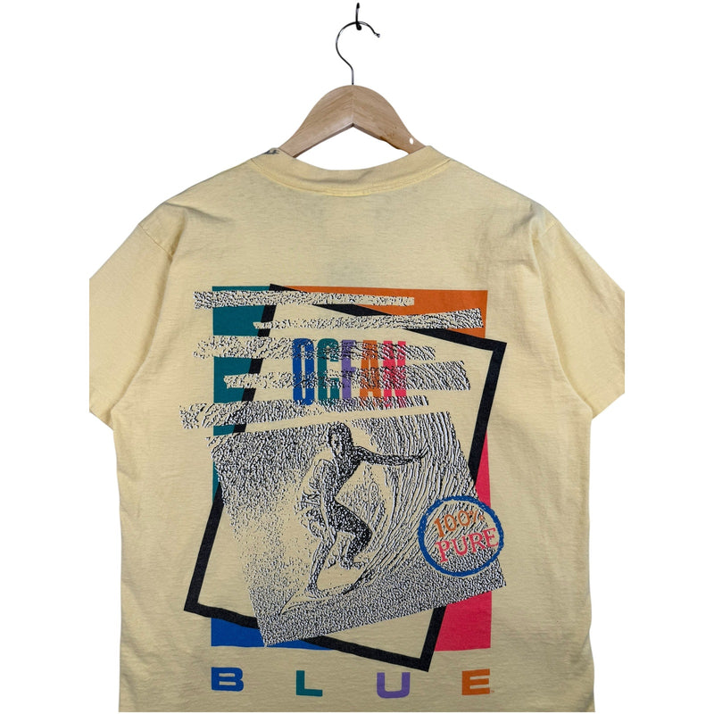 Vintage Ocean Blue Surfing Graphic T-Shirt