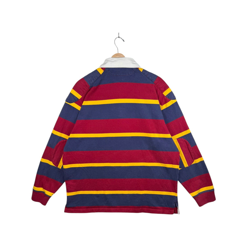Vintage Polo Ralph Lauren Striped Rugby Long Sleeve Polo Rugby