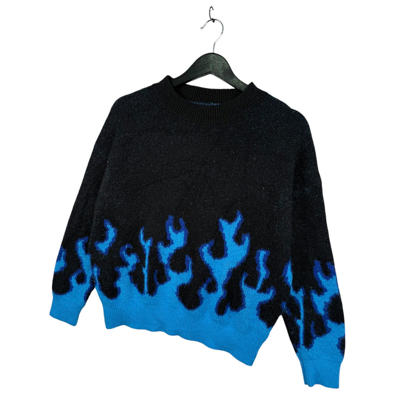 Vintage Fire Flame Graphic Sweater