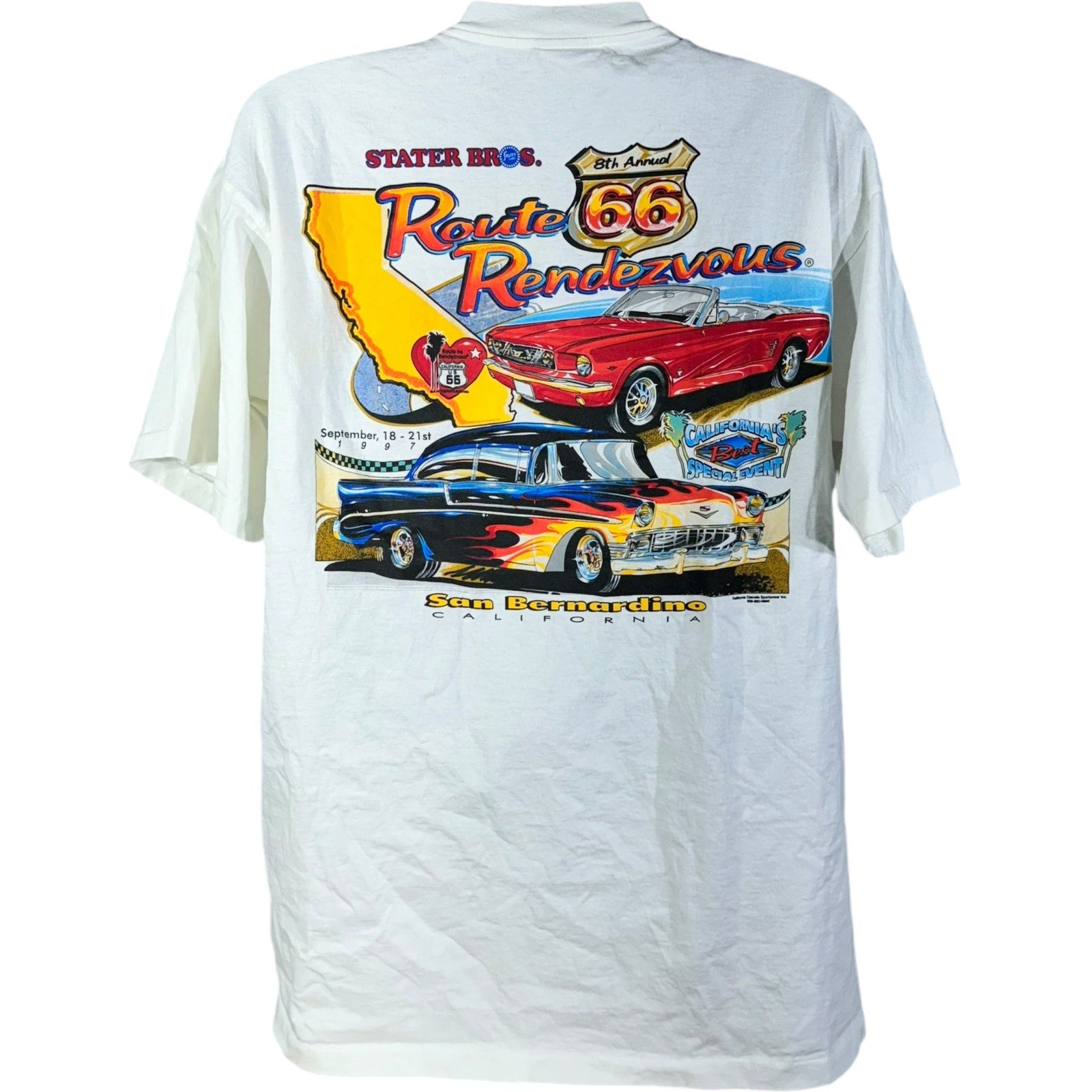 Vintage Route 66 Rendezvous Car Tee