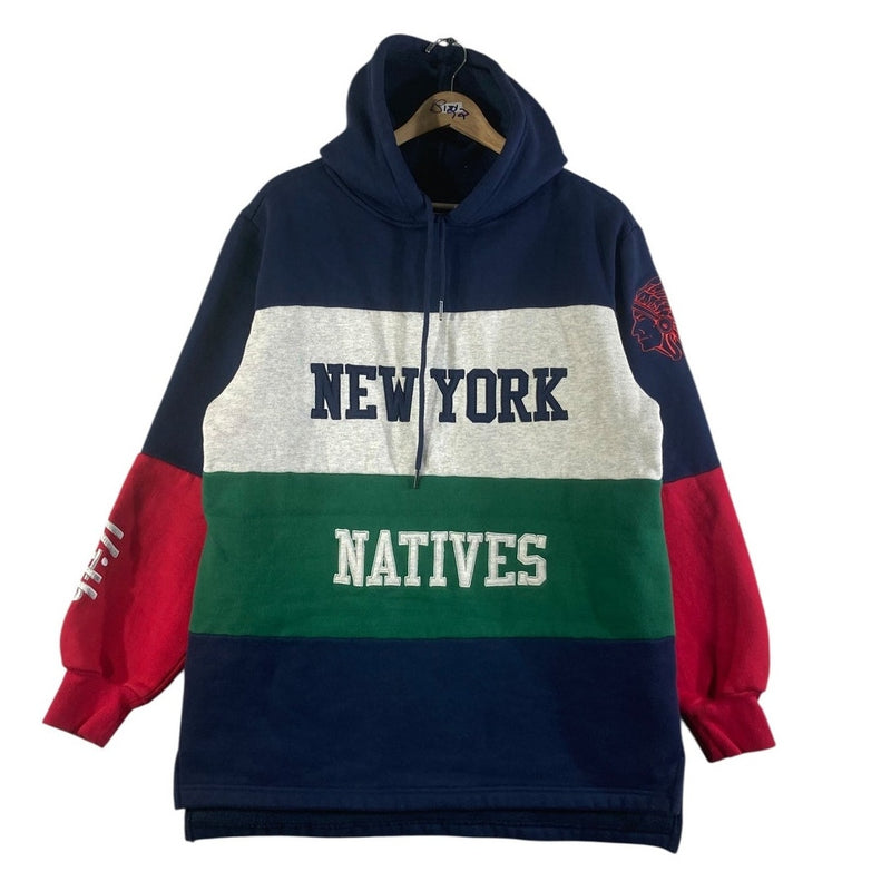 Vintage New York Natives Color Block Pullover Hoodie