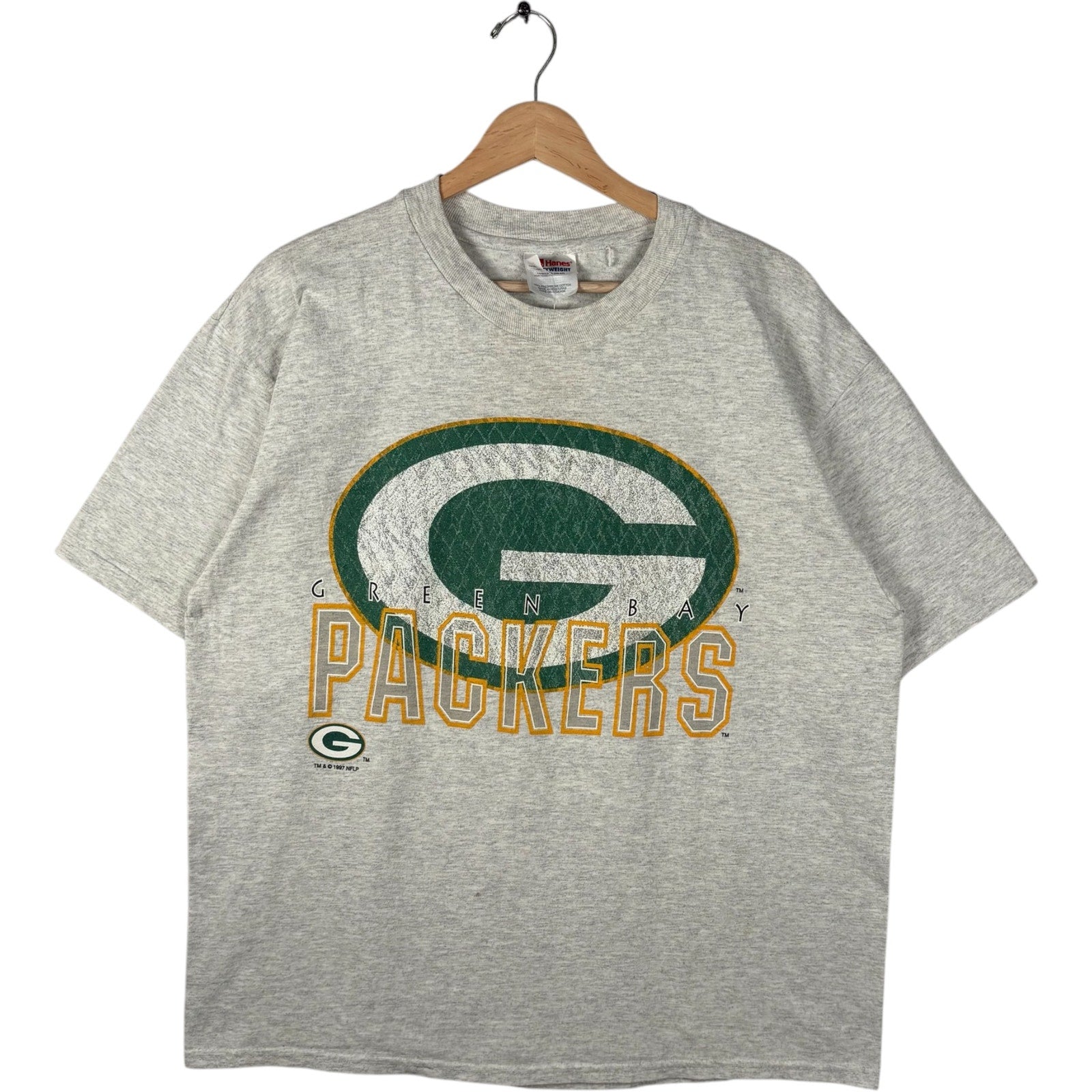 Vintage Green Bay Packers Large Logo Spellout NFL Tee