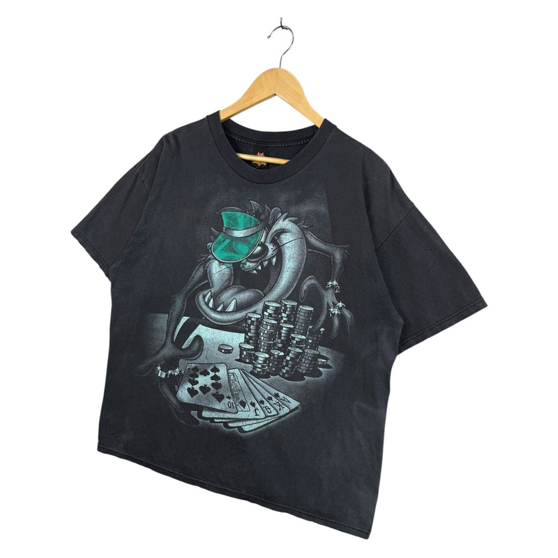 Vintage Looney Tunes Taz Manian Devil Poker T-Shirt