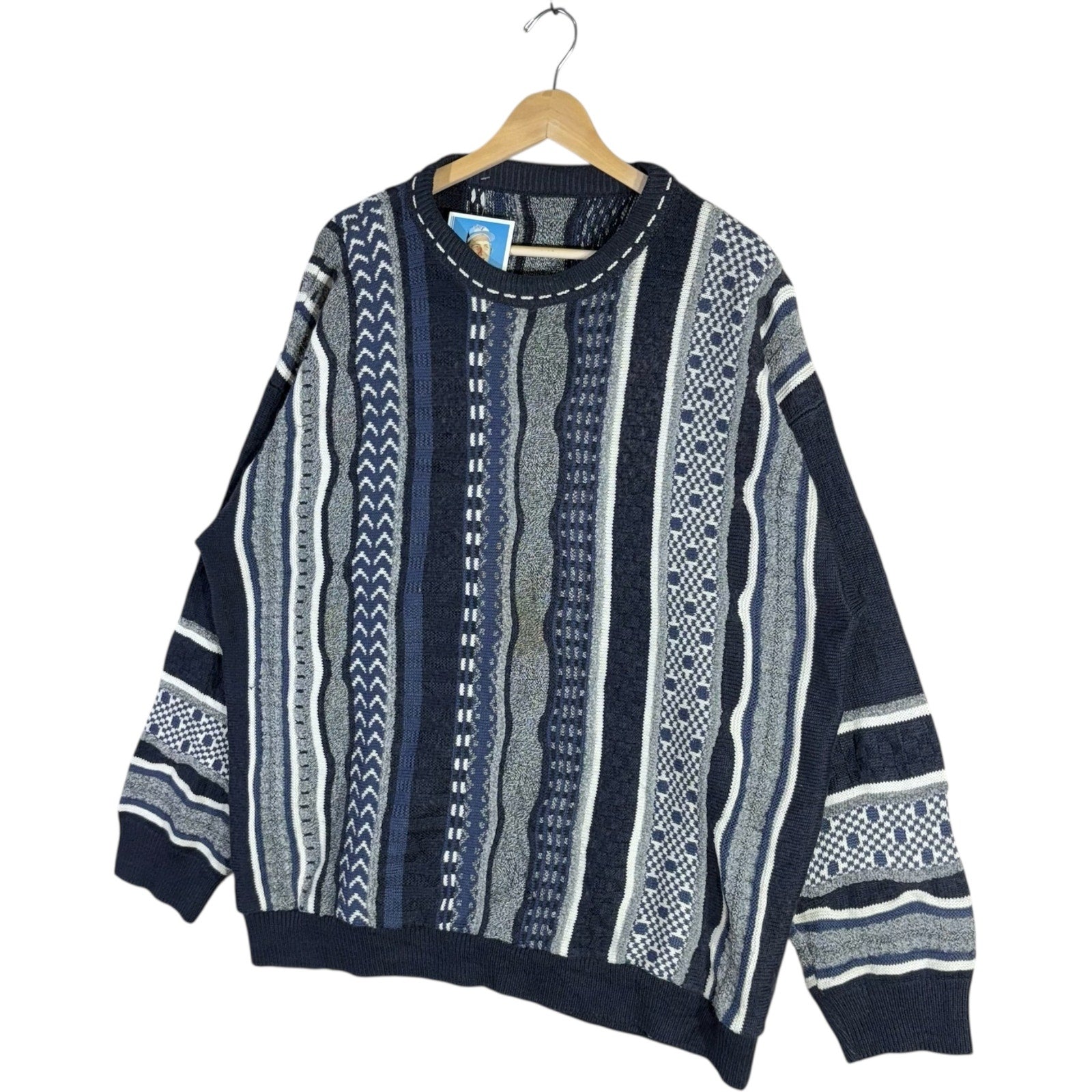 Vintage Patterned Knit Sweater