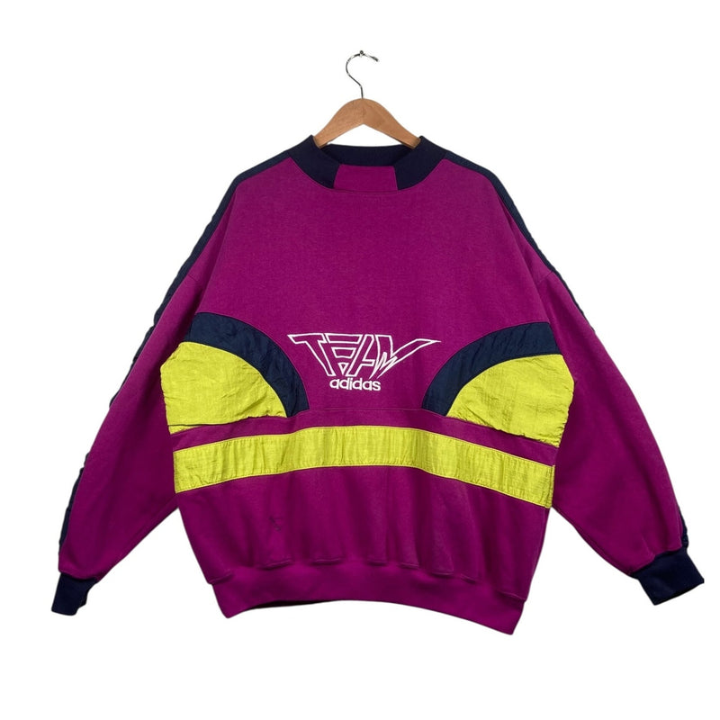 Vintage Adidas Team Logo Colorblock Crewneck