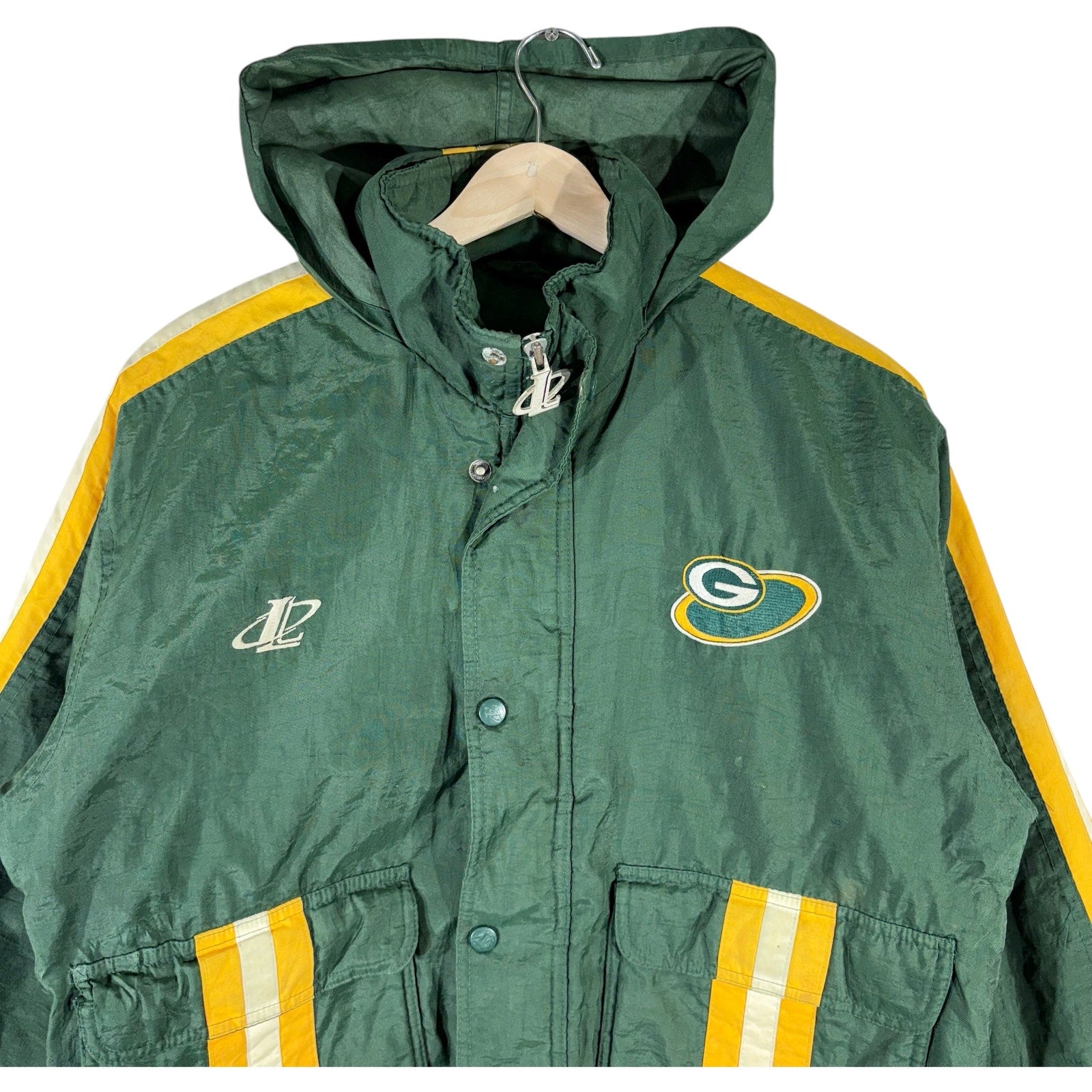 Vintage Youth NFL Logo Athletic Green Bay Packers Puffer Jacket