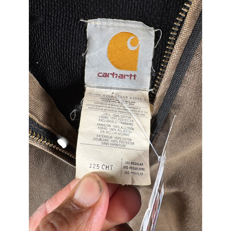 Vintage Carhartt Thermal Lined Sandstone Hoodie Full Zip Jacket