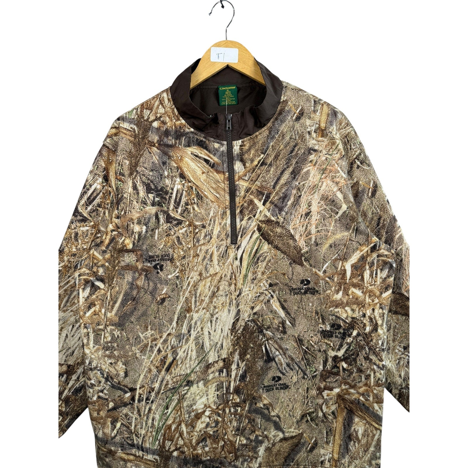 Vintage Cabela's Mossy Oak Half Zip Light Jacket