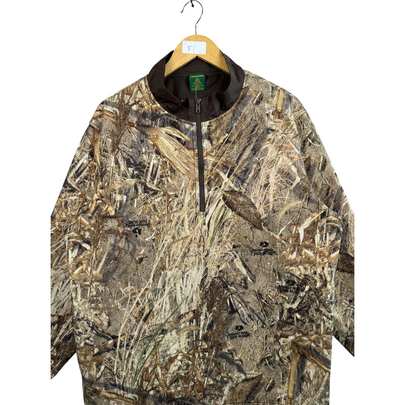 Vintage Cabela's Mossy Oak Half Zip Light Jacket