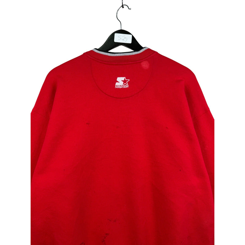 Vintage Starter Chicago Bulls Embroidered V-Neck Sweatshirt